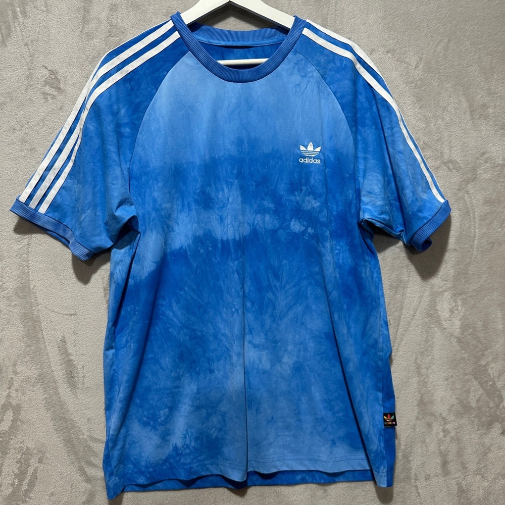 Adidas Pharrell Williams Hu Holi Tie Dye Blue T-Shirt CW9099 Mens Large